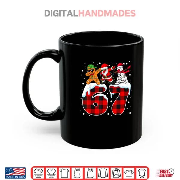 Mug Trending Christmas Funny 67 Meme Six Seven Dabbing Santa Shirt