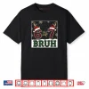67 Bruh Funny Christmas Plaid Antlers Santa Hat Meme Shirt