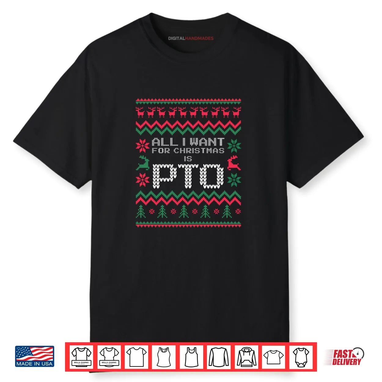 All I Want for Christmas is PTO Matching Ugly Shirt All I Want for Christmas is PTO Matching Ugly Shirt