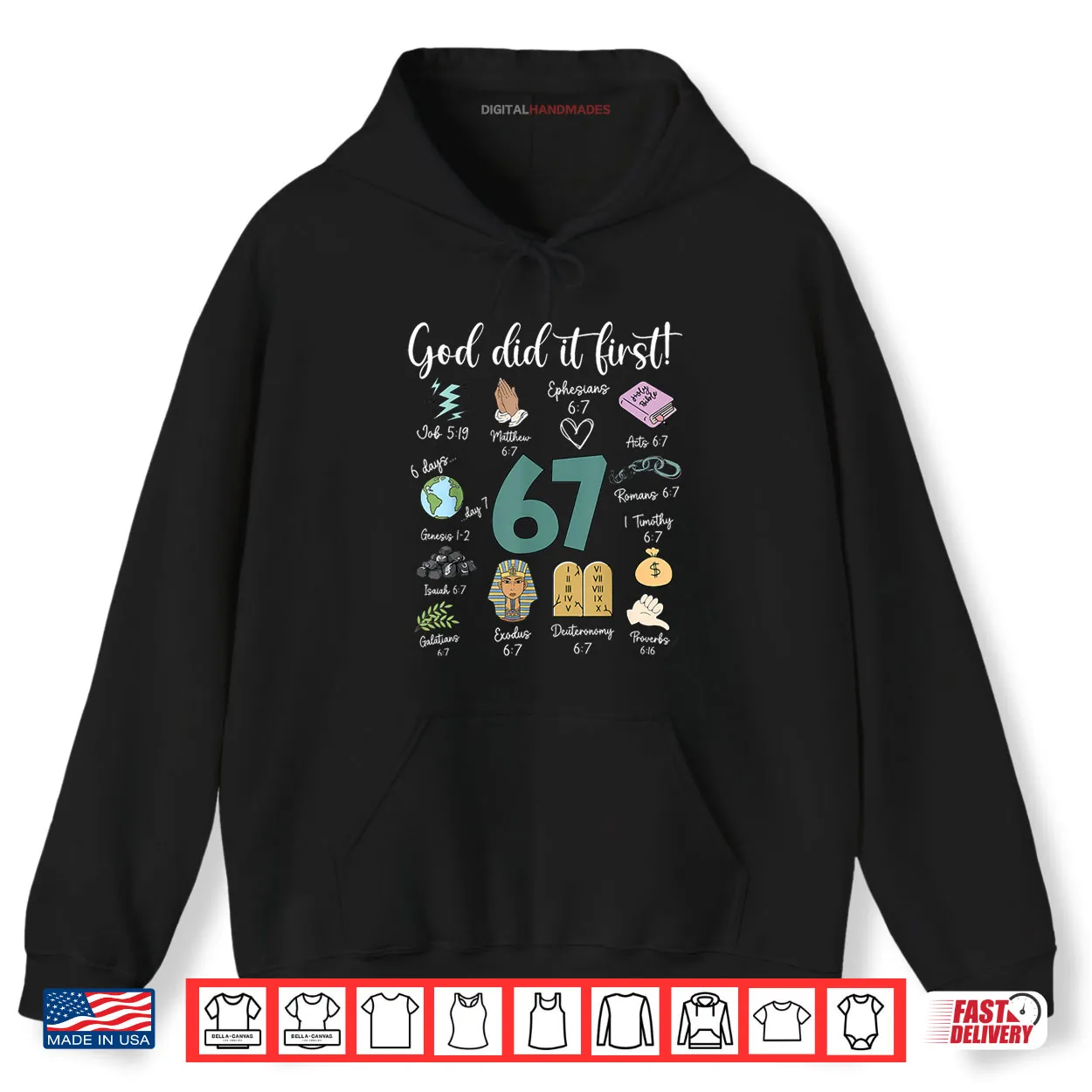 God Did It First 67 Six Seven Meme Christian Bible Shirt God Did It First 67 Six Seven Meme Christian Bible Shirt