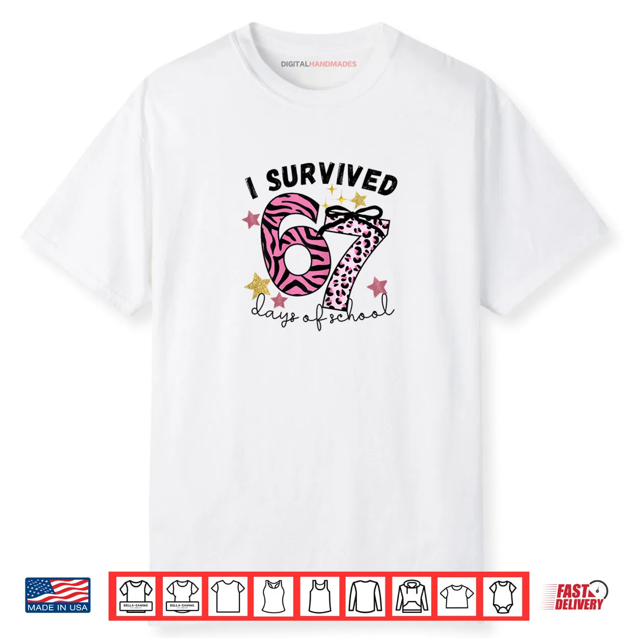 67 Days of School Pink Leopard Girl Glam Zebra Shirt 67 Days of School Pink Leopard Girl Glam Zebra Shirt