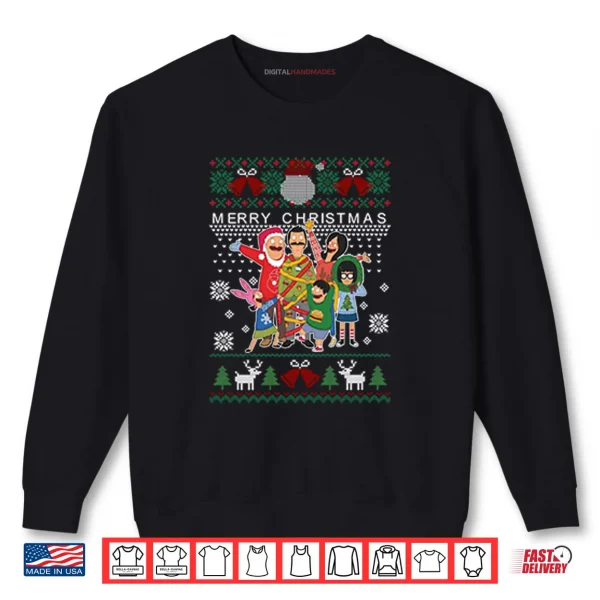 Bob’s Burgers Family Merry Christmas Shirt 1 Sweatshirt Bobs Burgers Family Merry Christmas Shirt