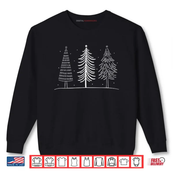 Sweatshirt Subtle Fuck Trump Doodle Christmas Tree Shirt