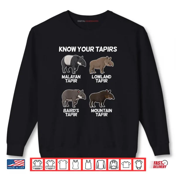 Cute Tapir Design Animal Tapir Lovers Shirt 1 Sweatshirt Cute Tapir Design Animal Tapir Lovers Shirt
