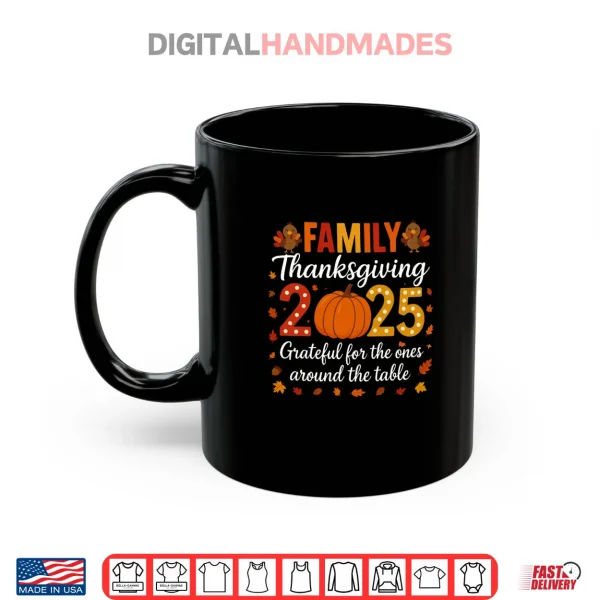 Mug Family Thanksgiving Shirts 2025 Outfits Pajamas Matching Set Shirt