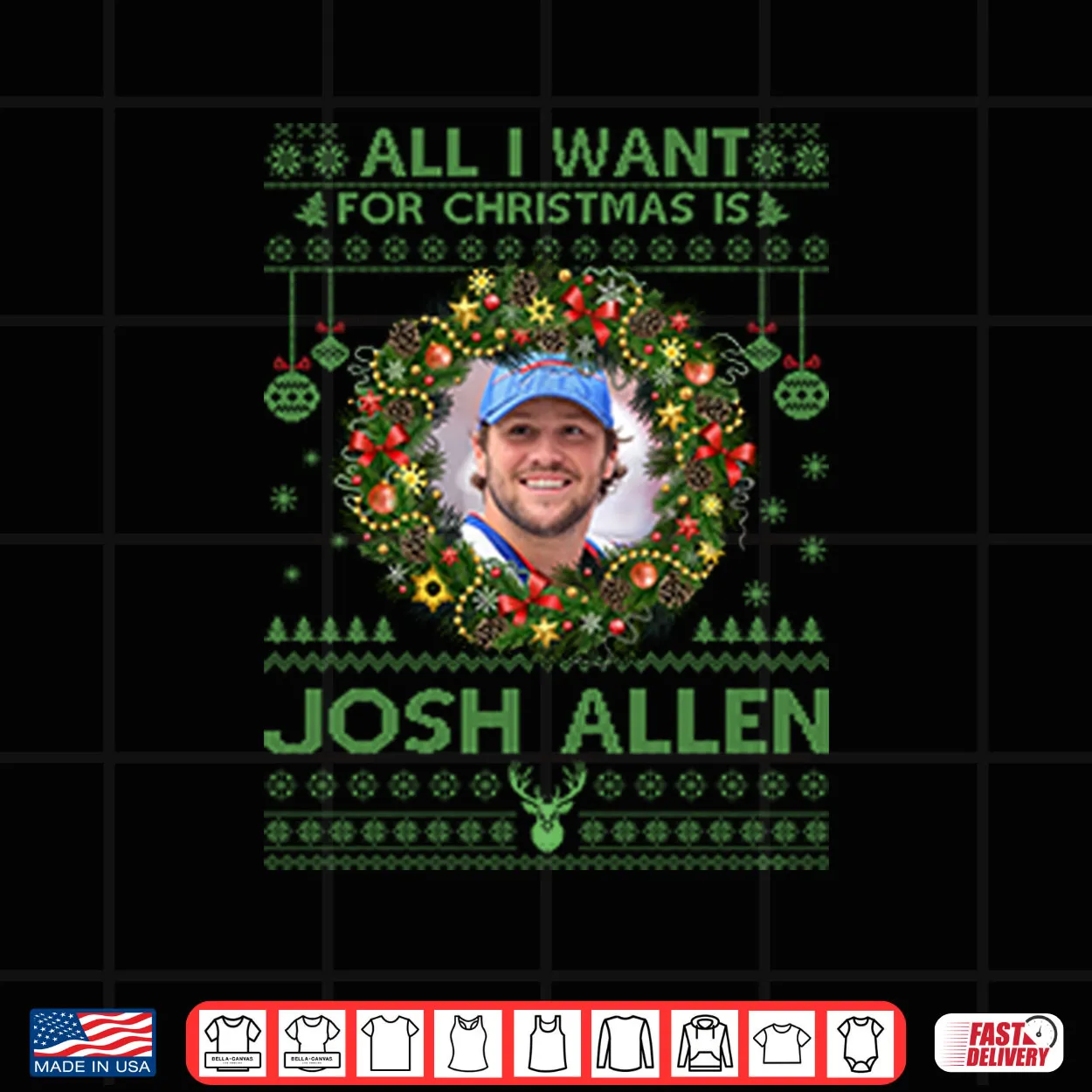 All I Want For Christmas Is Josh Allen Shirt All I Want For Christmas Is Josh Allen Shirt