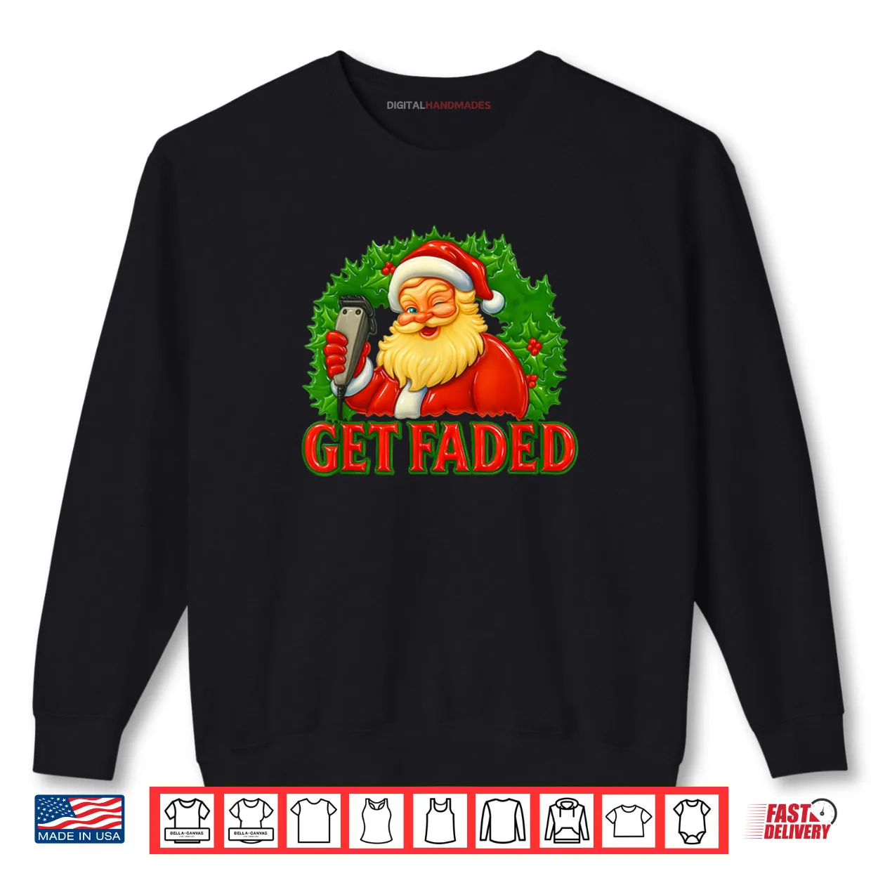 Christmas Barber Get Faded Shirt Christmas Barber Get Faded Shirt