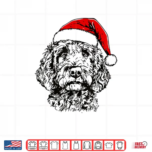 Design Cute Merry Christmas Goldendoodle Santa Christmas Dog Lover Shirt