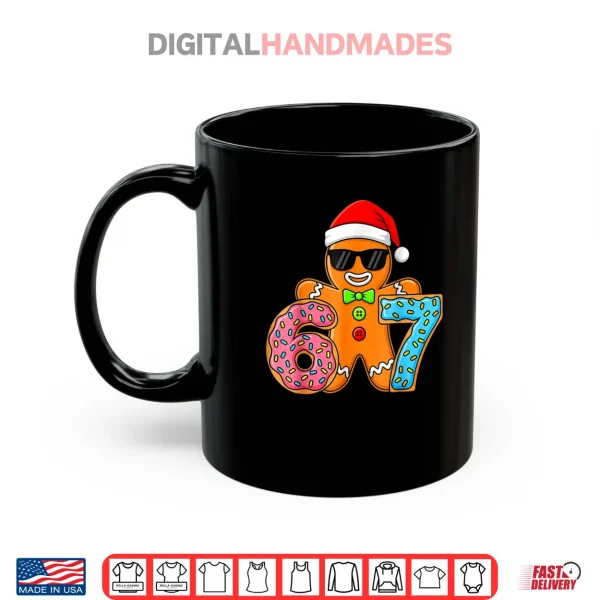 Mug Funny Gingerbread Six Seven 67 Ice Cream Drip Christmas Shirt