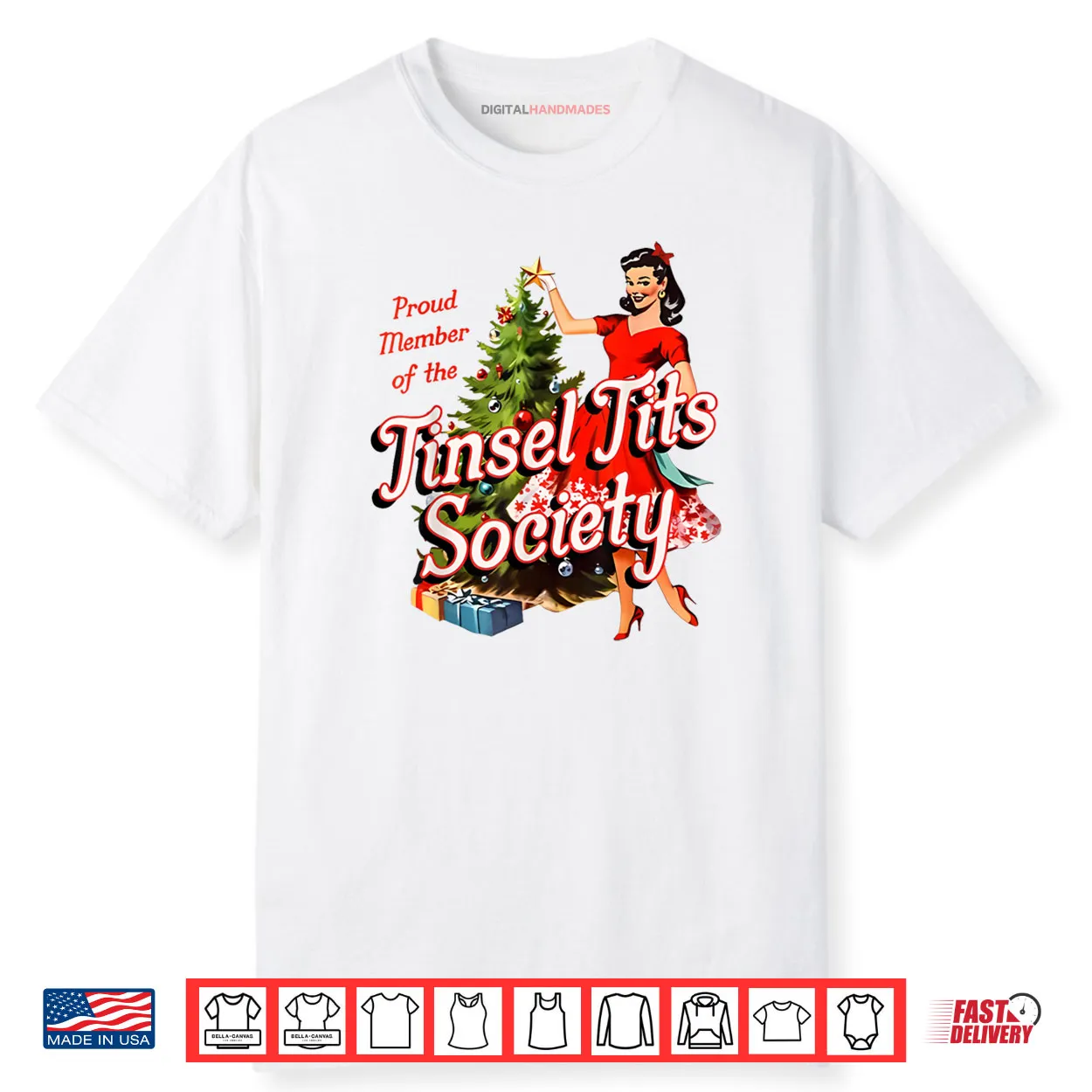 Proud Member of Tinsel Tits Society Lady Funny Christmas Shirt Proud Member of Tinsel Tits Society Lady Funny Christmas Shirt