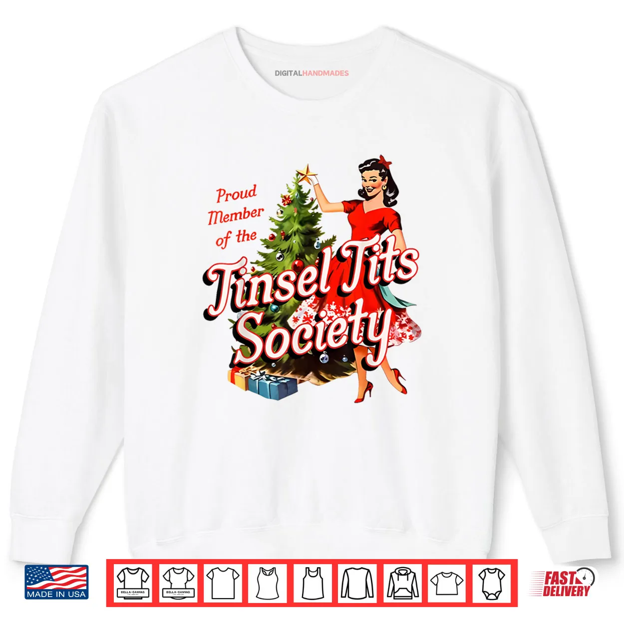 Proud Member of Tinsel Tits Society Lady Funny Christmas Shirt Proud Member of Tinsel Tits Society Lady Funny Christmas Shirt