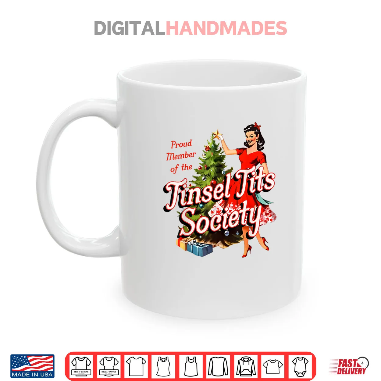 Proud Member of Tinsel Tits Society Lady Funny Christmas Shirt Proud Member of Tinsel Tits Society Lady Funny Christmas Shirt