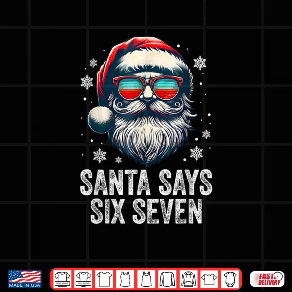 Design Santa 67 Meme Funny Six Seven Christmas Xmas Pajama Shirt