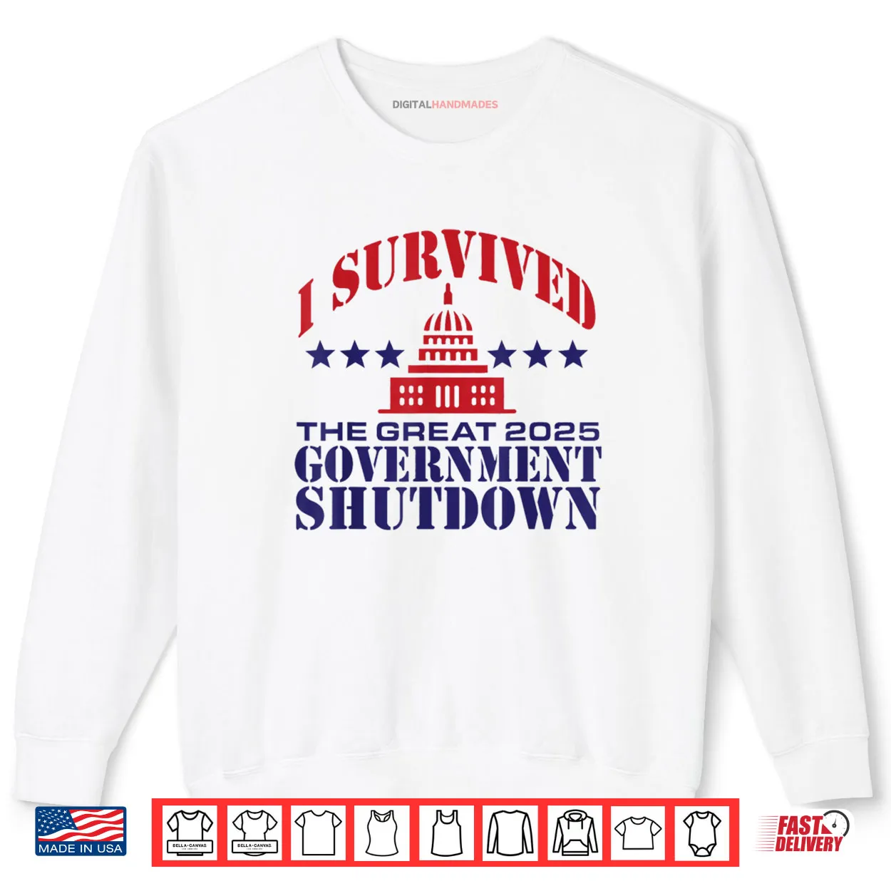 I Survived The Great 2025 Government Shutdown Shirt I Survived The Great 2025 Government Shutdown Shirt
