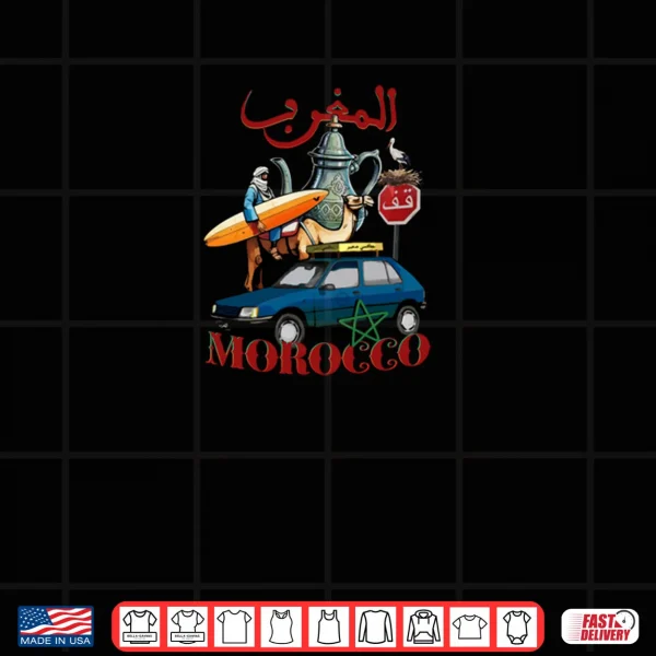 Morocco Surf Cool Travel Culture Rabat City Funny Morocco Shirt 4 Design Morocco Surf Cool Travel Culture Rabat City Funny Morocco Shirt