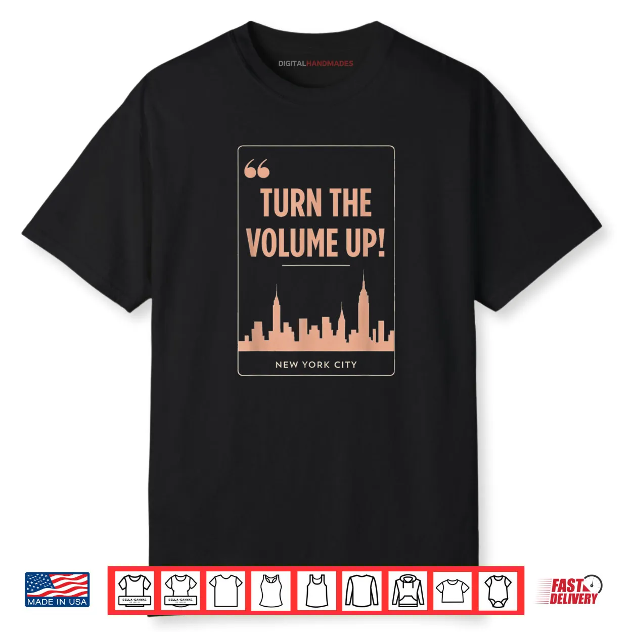 Turn The Volume Up NYC Skyline Zohran Mamdani for Mayor 2025 Shirt Turn The Volume Up NYC Skyline Zohran Mamdani for Mayor 2025 Shirt